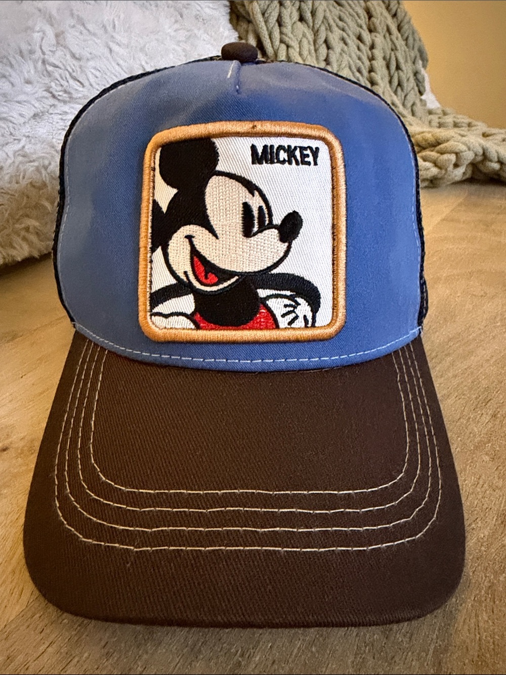 Mickey Mouse Trucker Hat - Blue and Brown